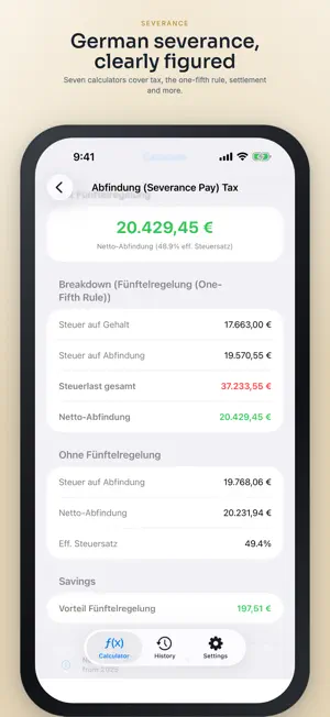 Abfindungsrechner 2026 screenshot 1