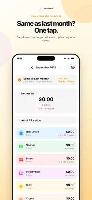 Mouda — Net Worth Tracker screenshot 3