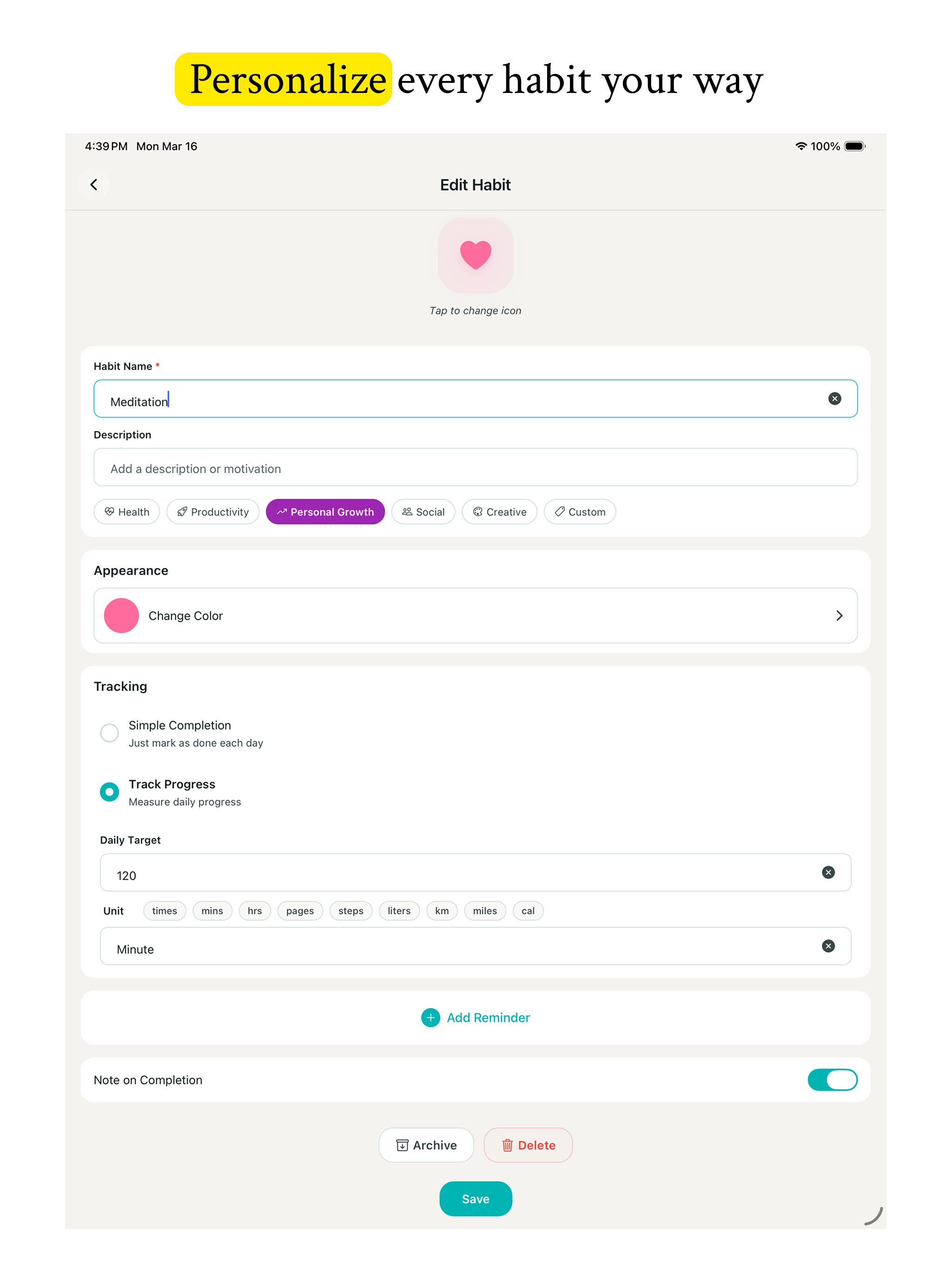 Joy Habit Tracker screenshot 9
