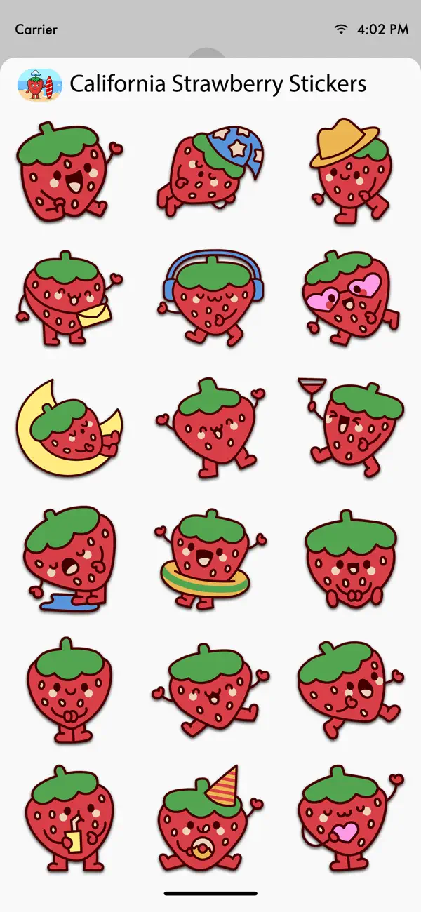 Screenshot #3 pour California Strawberry Stickers
