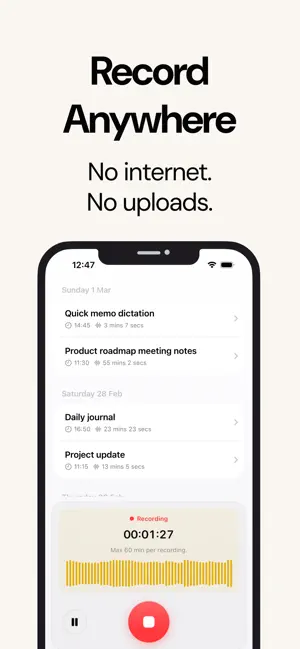 VoiceScriber AI: Offline Notes screenshot 2