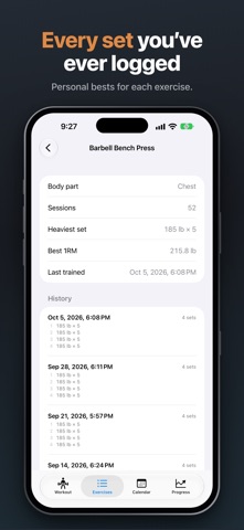 Rackside: Simple Weightlifting screenshot 7