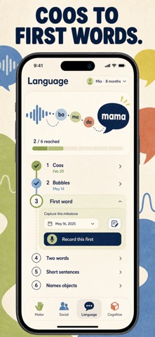 Baby Milestone Checklist 0-3 iPhone screenshot