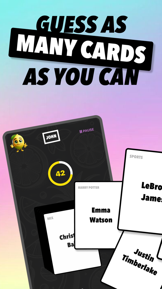 #1. Wordhunt: cards guessing game (iOS) By: Gingko Lab
