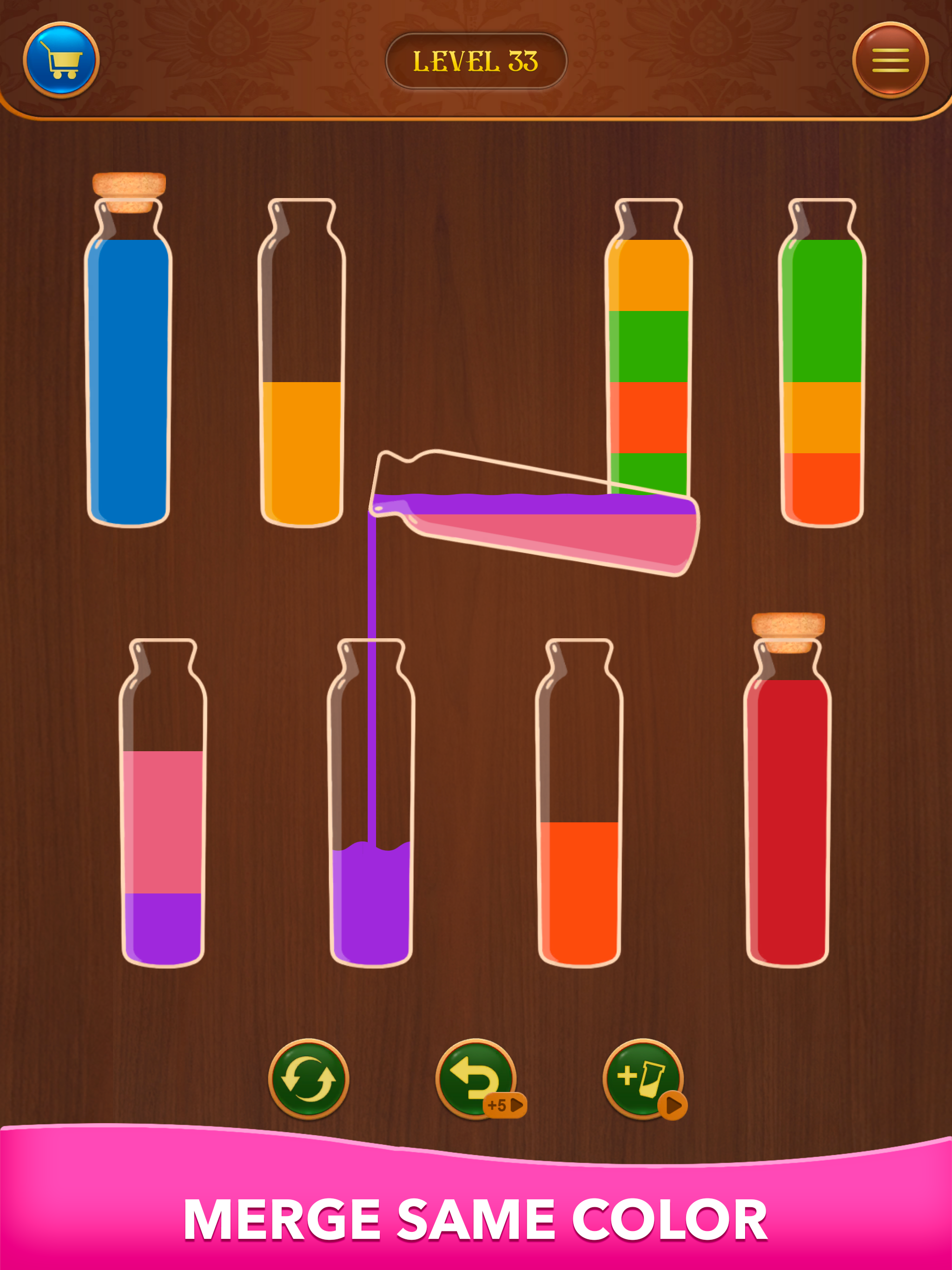 Water Sort - Wooden Magic screenshot 5