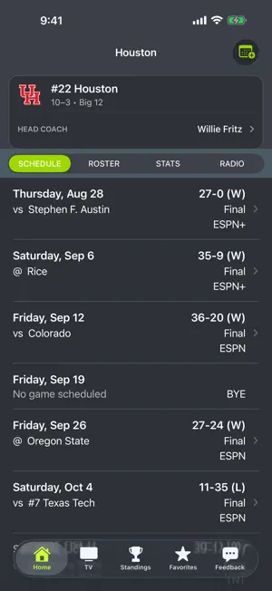 Houston Football App screenshot 1