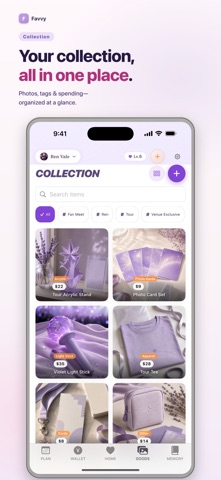 Favvy: Fan Life Tracker screenshot