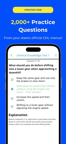 CDL Study: Practice Test 2026 screenshot