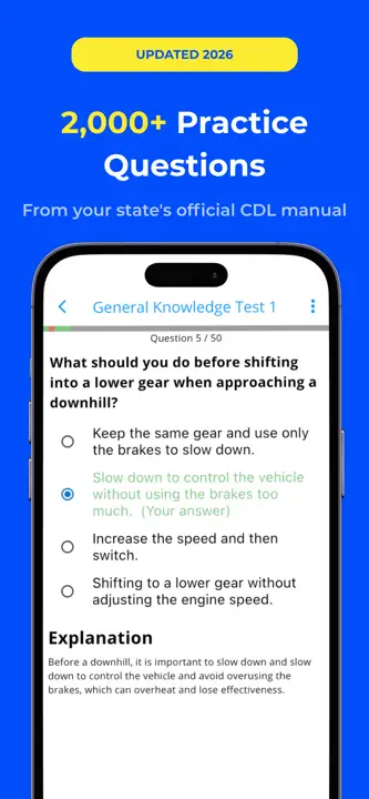 CDL Study · Practice Test 2026: Screenshot 4 von 10