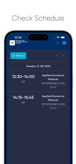 New TSI schedule Screenshot 5 of 6