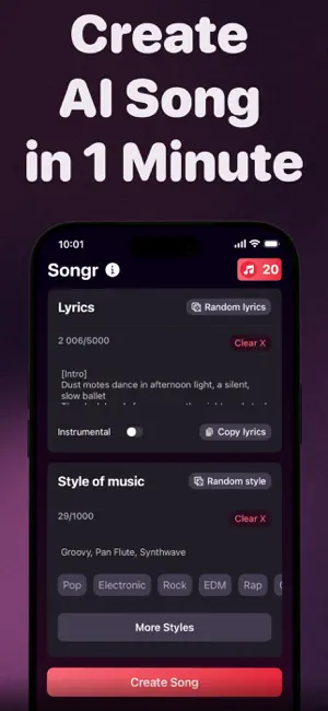 AI Music Song Generator: Songr screenshot 2