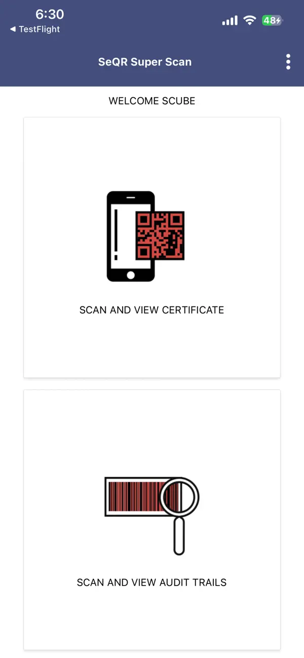 Screenshot #1 pour SeQR Super Scan