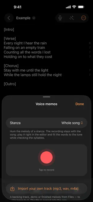 Singable: Lyrics & Rhymes screenshot 2