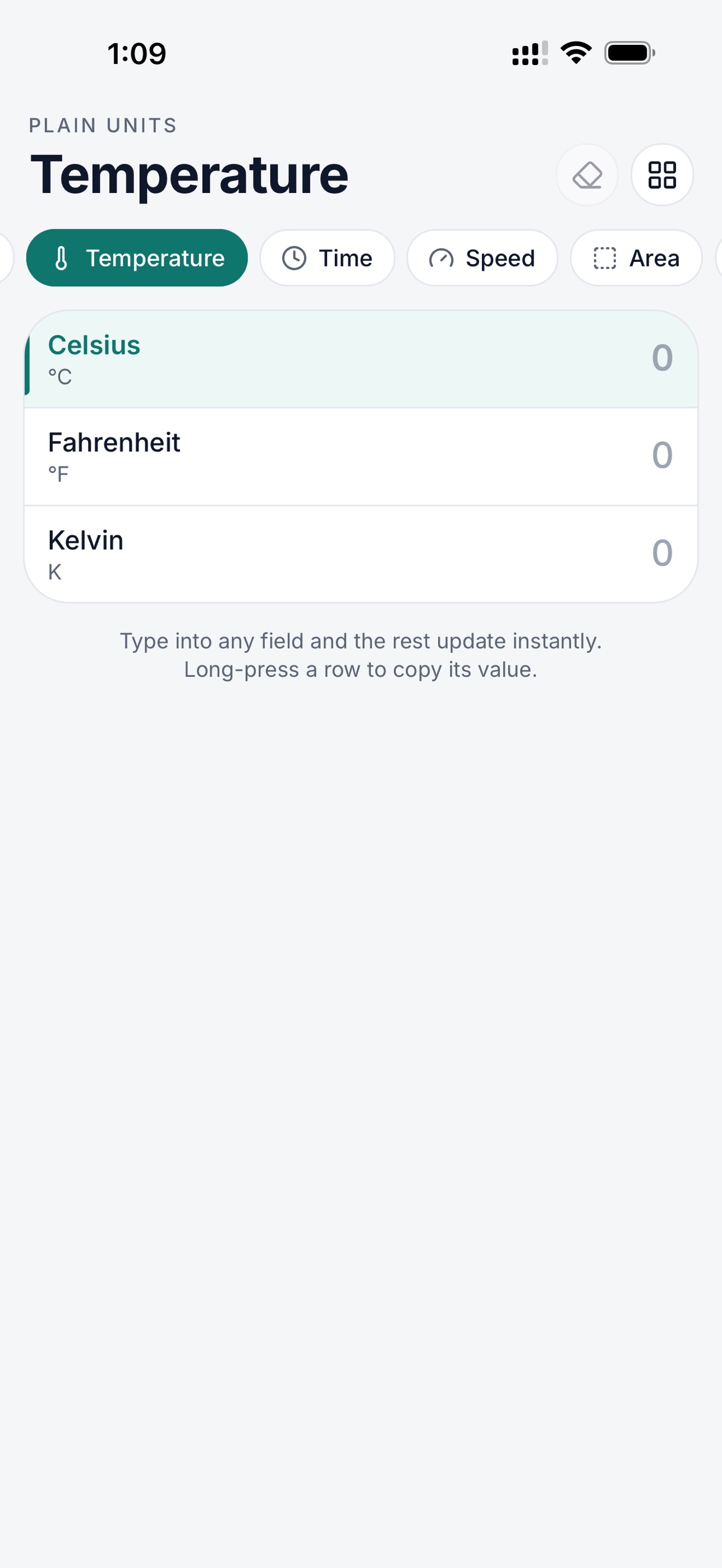 Screenshot 3 of Plain Units – Unit Converter