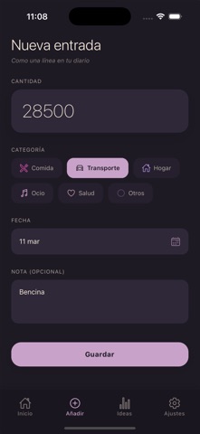 Lila: Gastos Simples Screenshot 2 of 3