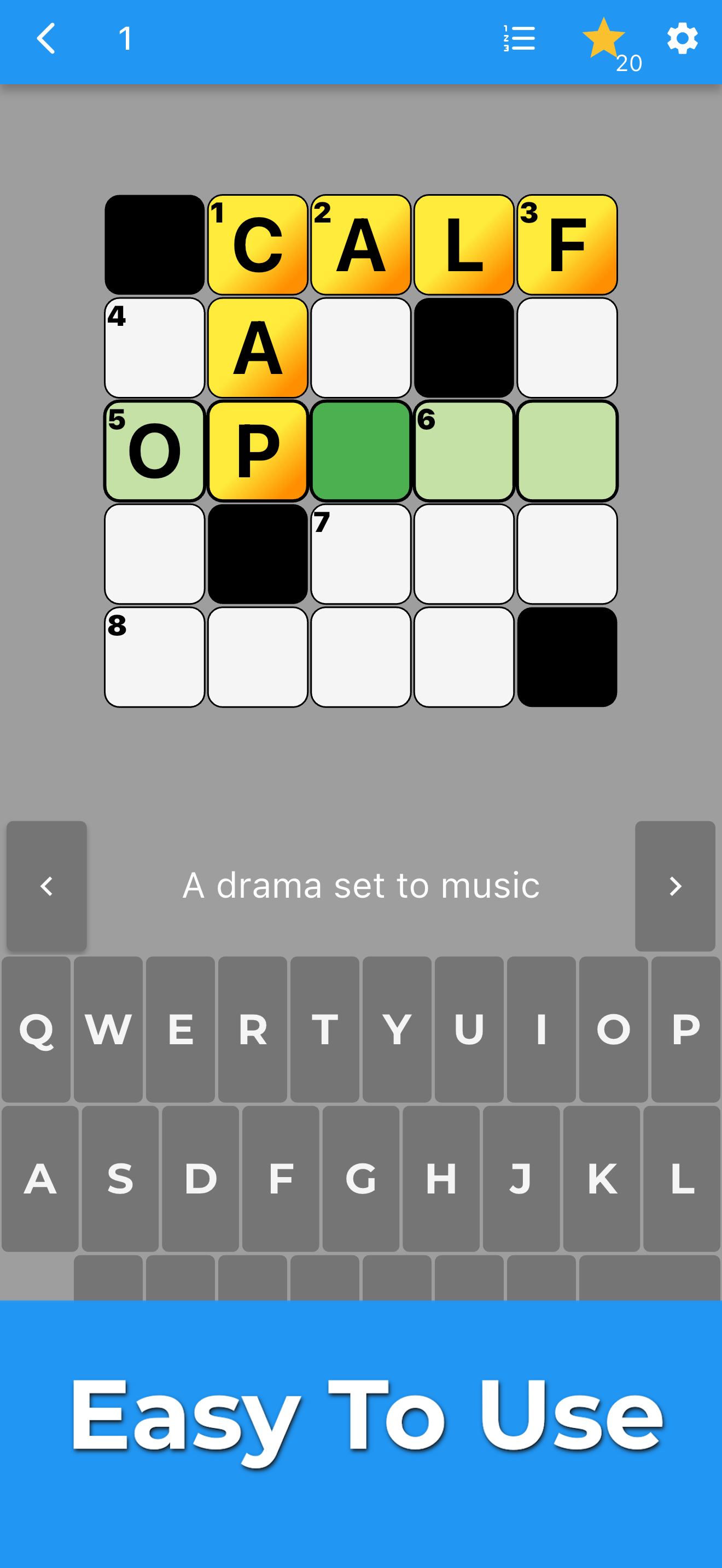 Light Crossword Puzzles