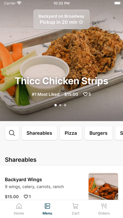Backyard on Broadway iPhone screenshot 2 - Food & Drink app