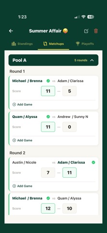 Pickleball Tournament Managing Screenshot 4 of 5