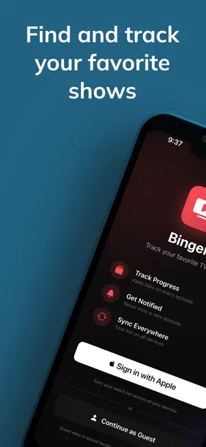 Bingely - TV Show Tracker screenshot 1