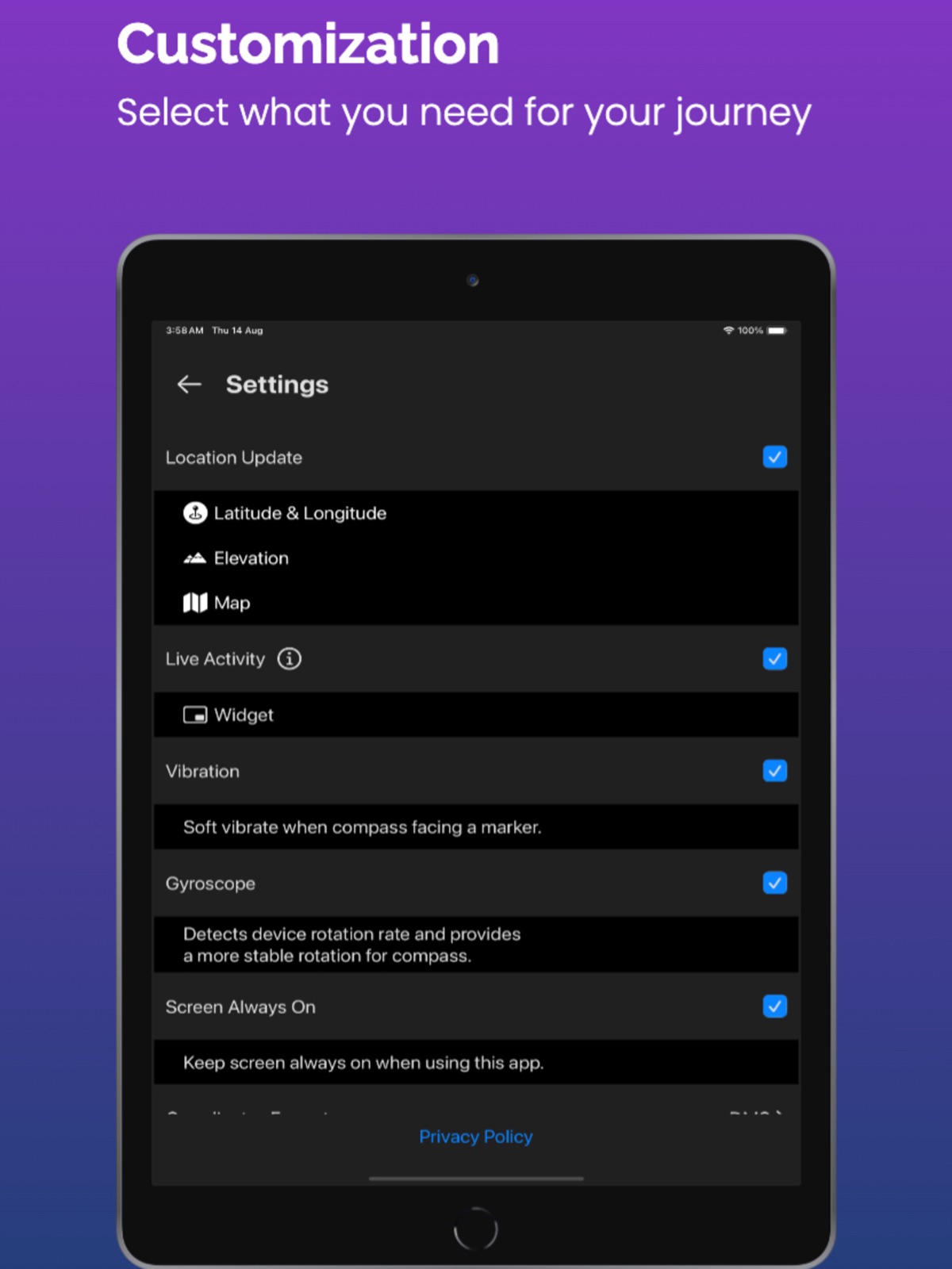 Swift Compass ipad screenshot 4