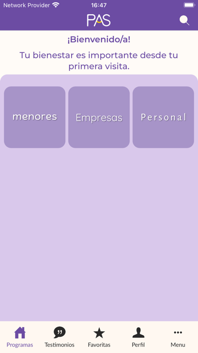 PAS:Psicología Autosustentable Screenshot
