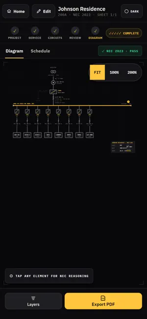 TrueLine: One-Line Diagram screenshot 1