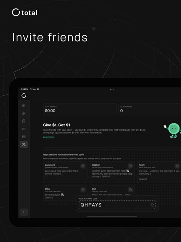 Total: Get paid to train AI iPad screenshot