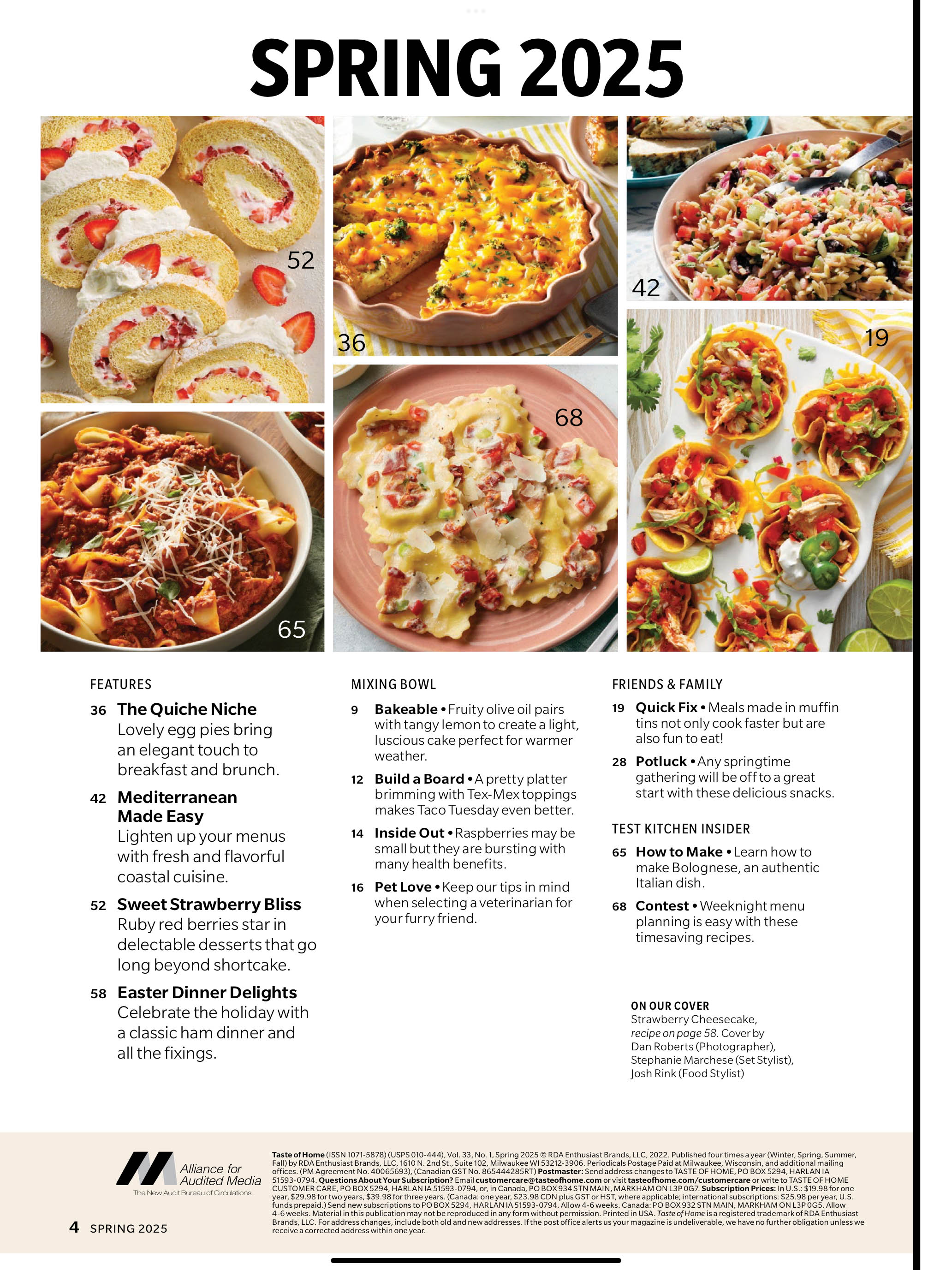 Taste of Home Magazine