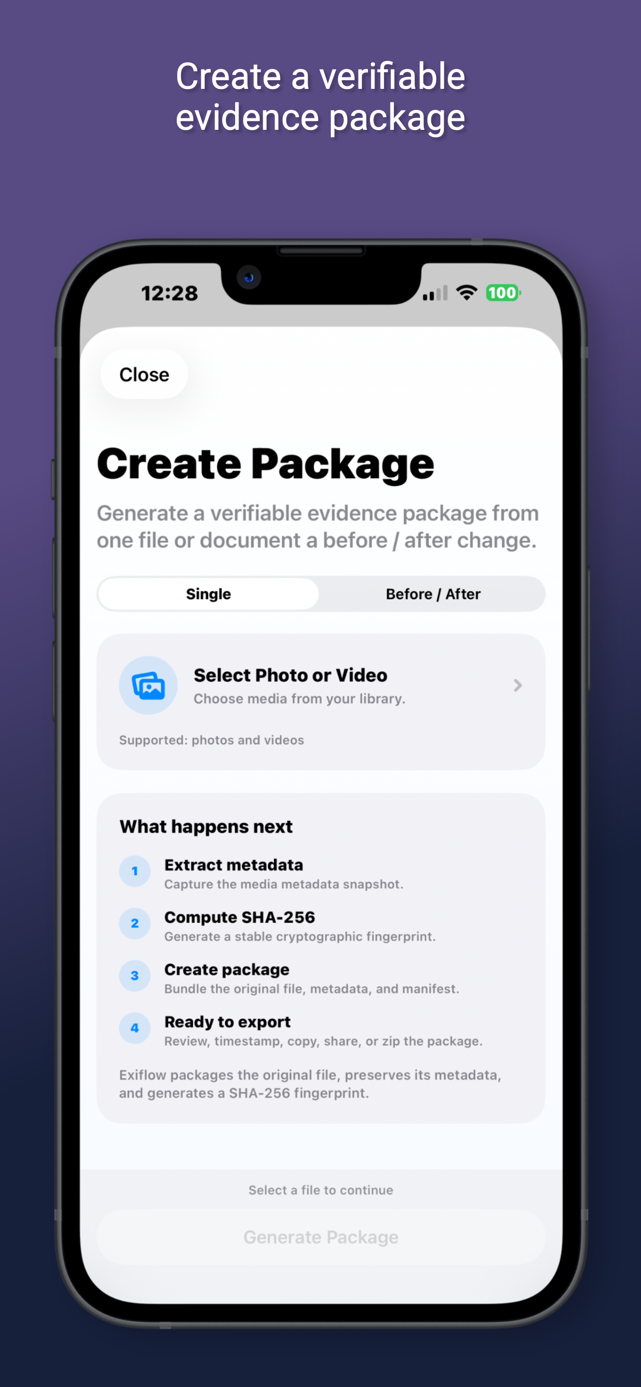 Exiflow screenshot 2