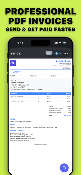 Free Invoice maker & Estimate Screenshot 6 of 10
