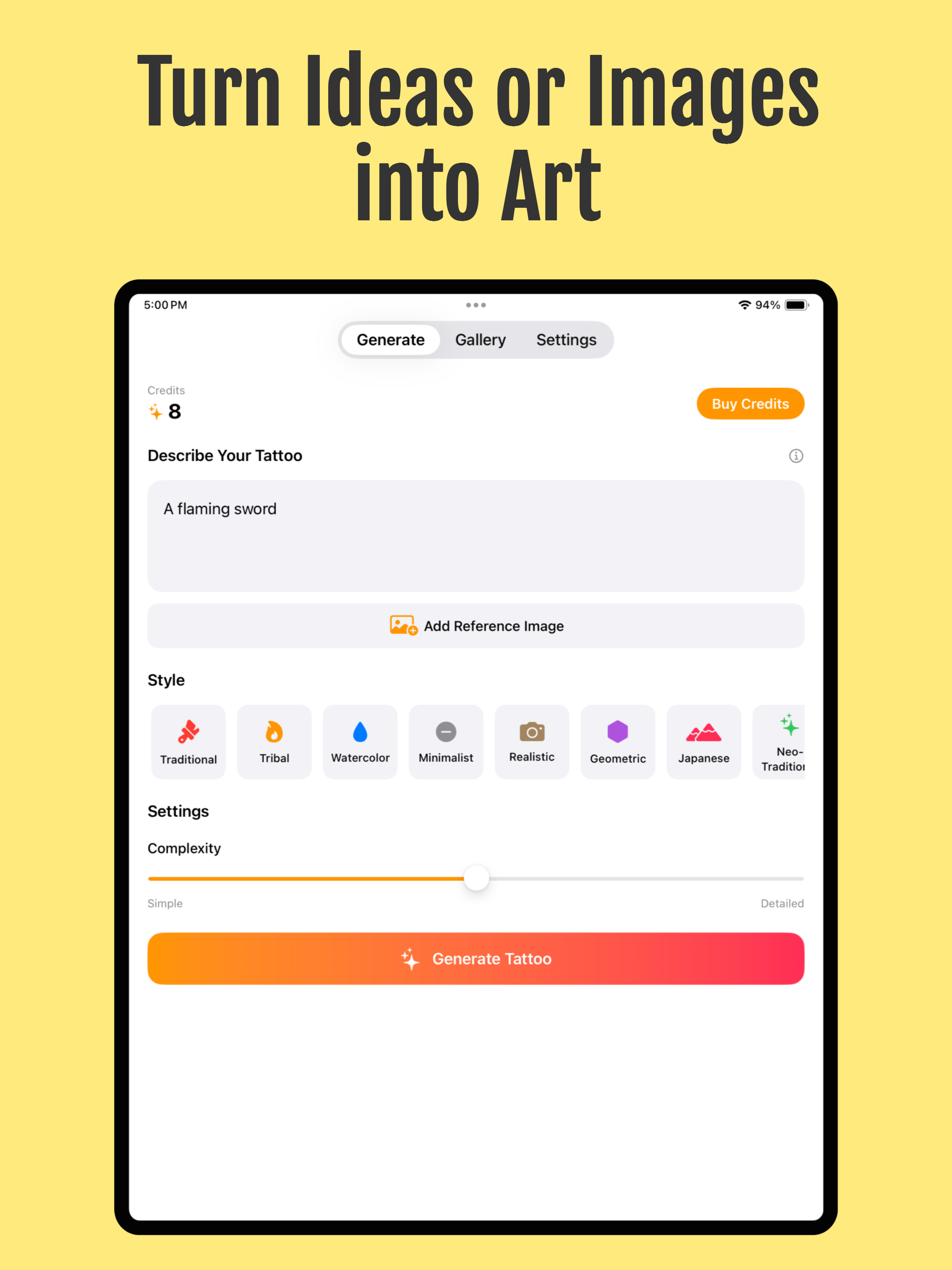 AI Tattoo Generator - InkGenie screenshot 11