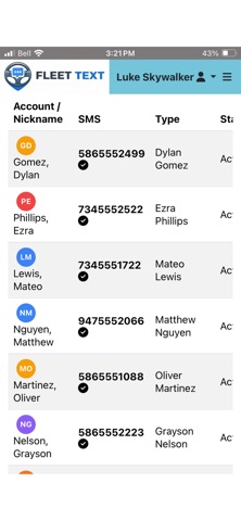 Fleet-Text iPhone screenshot