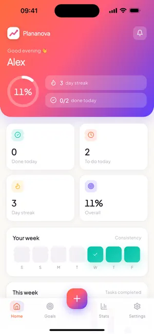 Plananova AI: Goal Planner screenshot 1