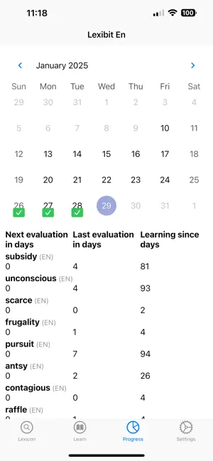 Vocabulary builder Lexibit screenshot 3