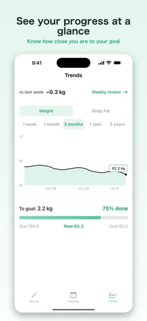 Minimal Weight Tracker screenshot 2