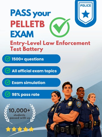 PELLETB Police Test Prep 2026 iPad screenshot