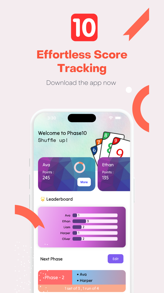 #1. Phase 10 Scoreboard (iOS) 来自: HARSH GADHECHA