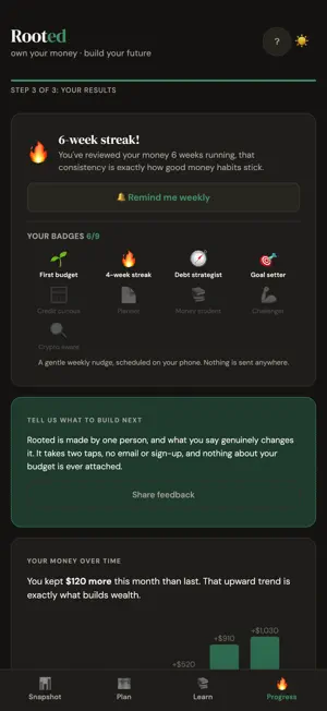 Rooted: Budget & Money Coach screenshot 2