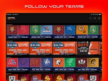 Midwest Sports+ iPad screenshot