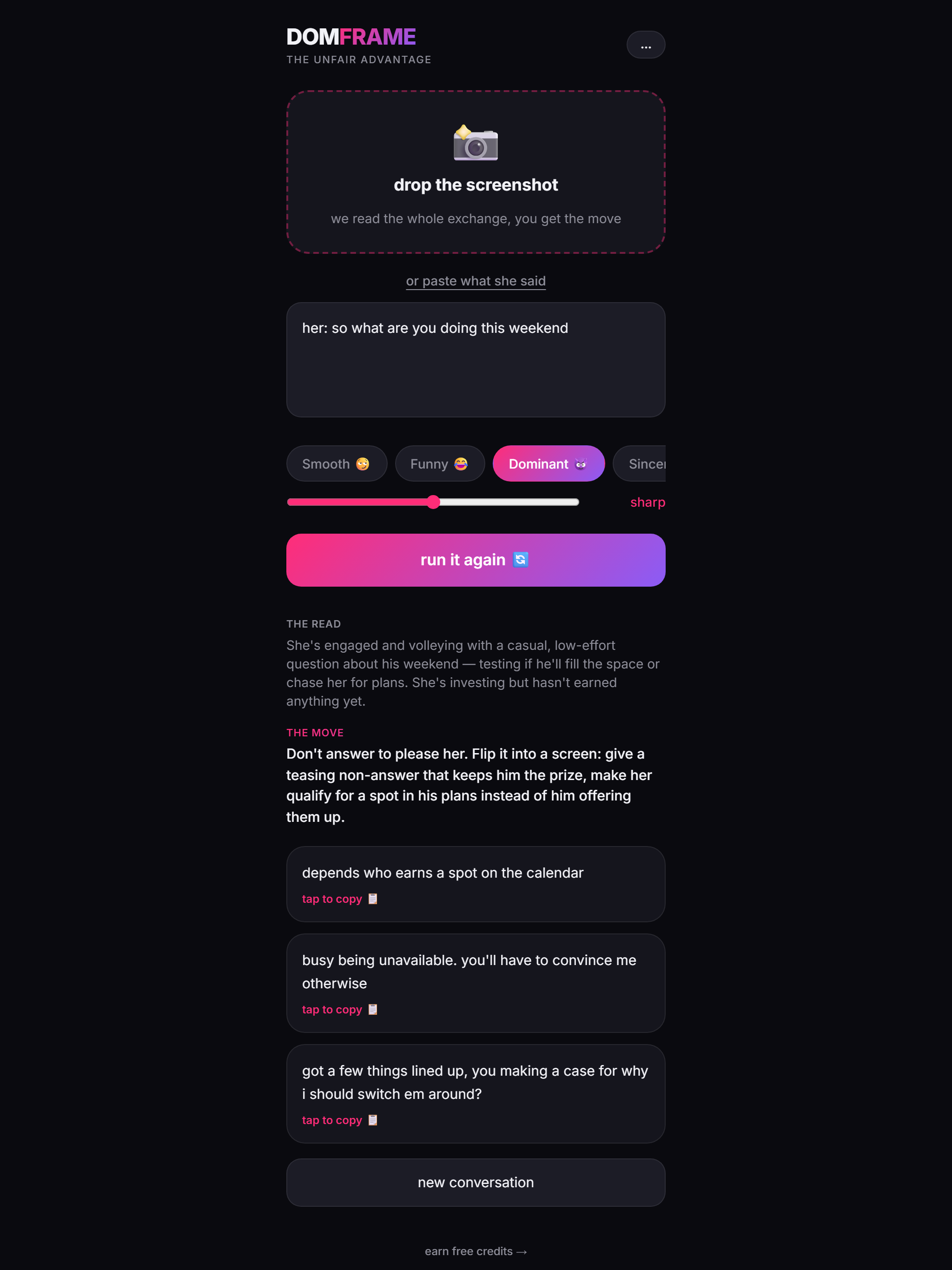 Dom Frame: AI Texting Coach screenshot 5