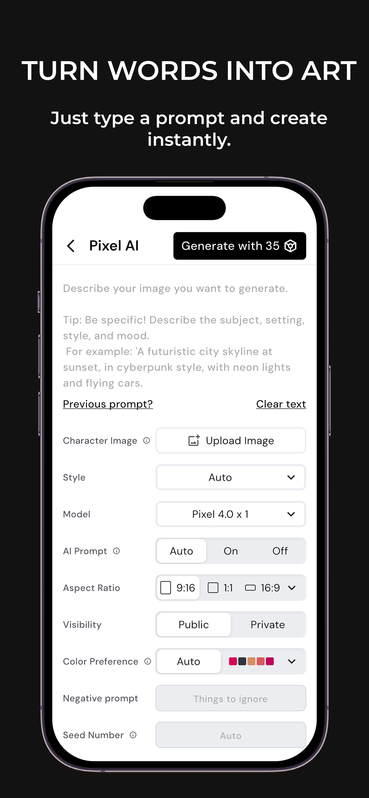 Pixel AI - Image Generator