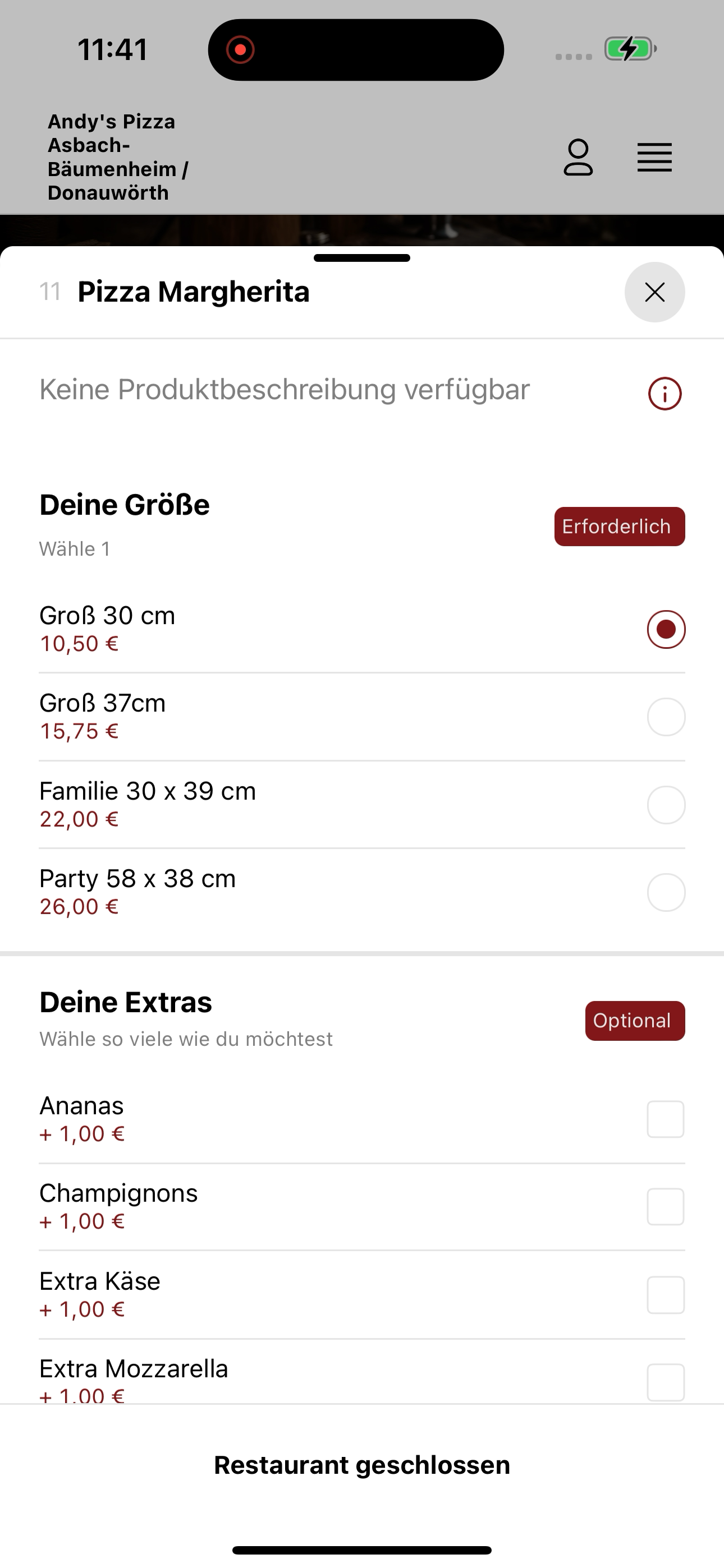 Andy's Pizza Asbach-Bäumenheim screenshot 8