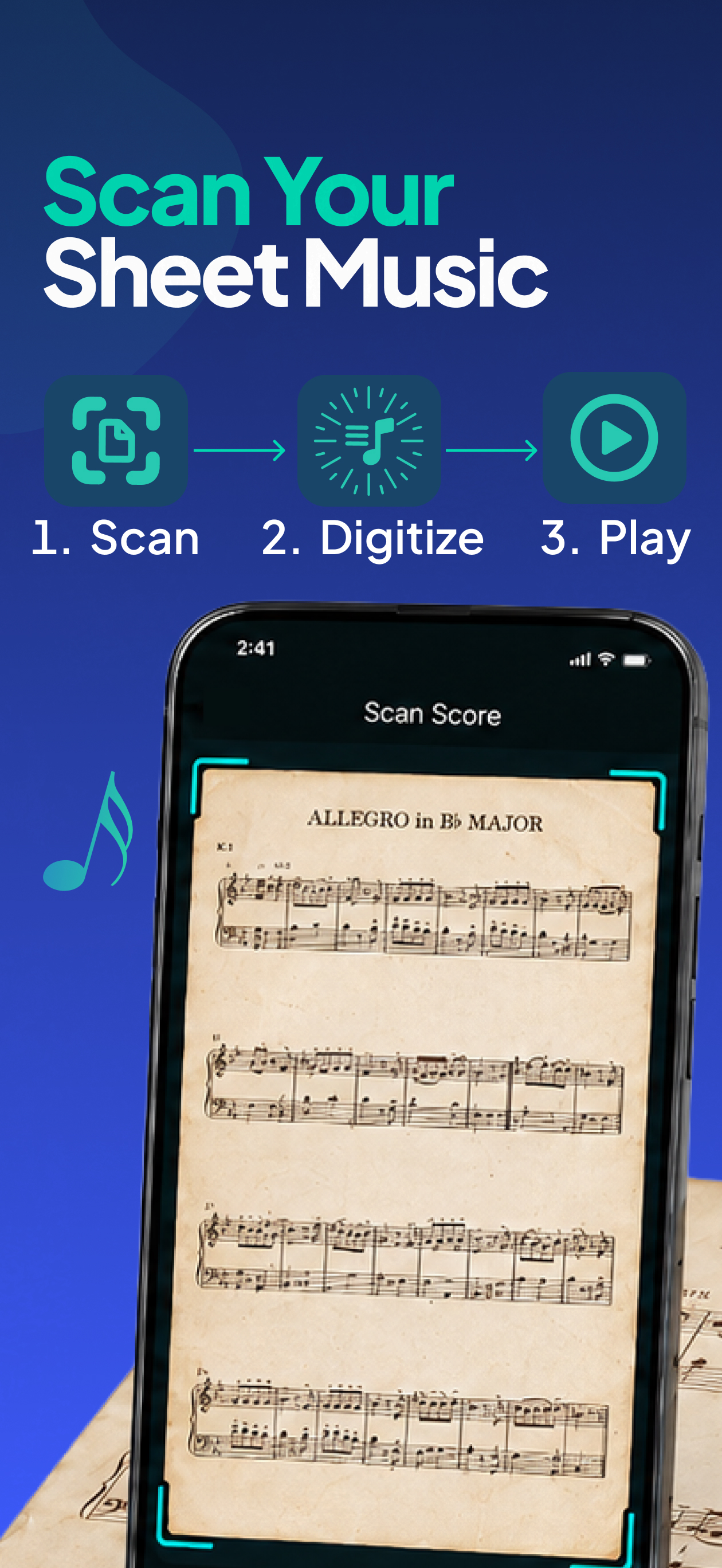 Sheet Music Reader Halbestunde