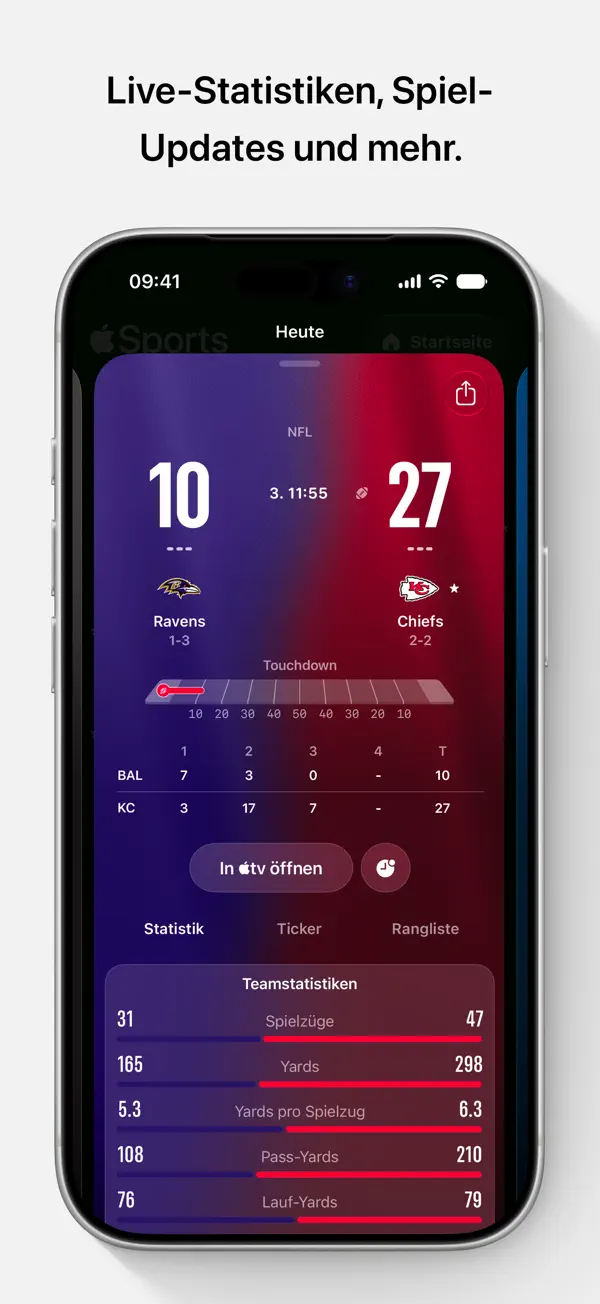 Apple Sports, Screenshot 3
