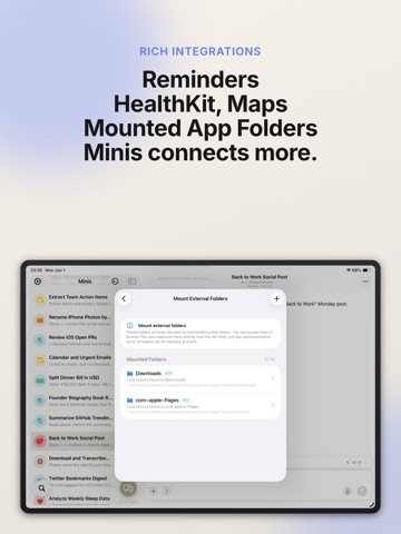 Open Minis iPad screenshot