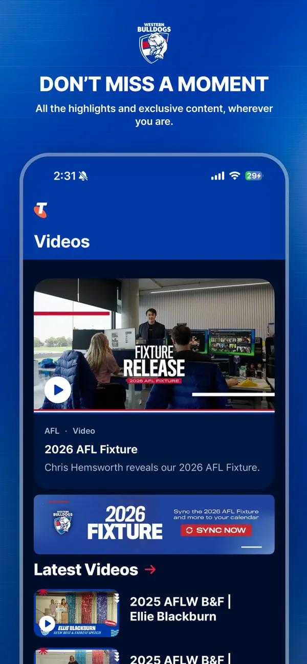 Screenshot #2 pour Western Bulldogs Official App