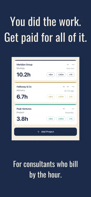 Fract: Billable Time Tracker screenshot 1