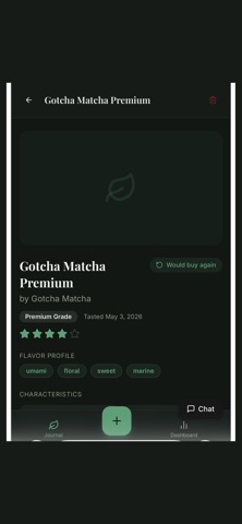 MATCHA JOURNAL screenshot