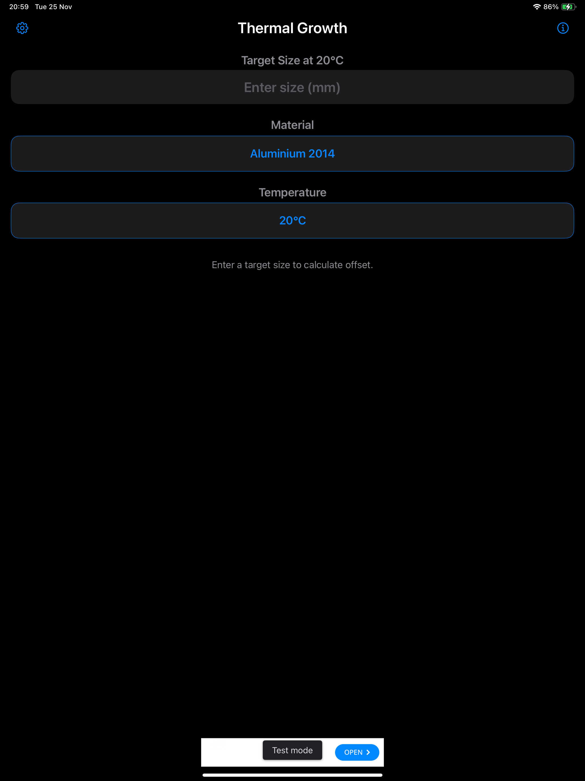 Thermal Growth: Offset Calc
