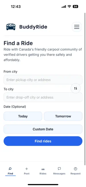 BuddyRide Canada screenshot 2